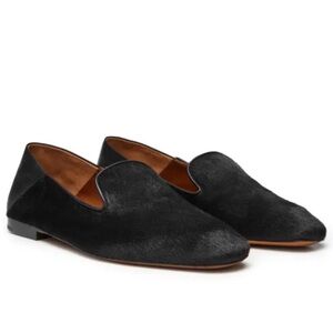 Wales Bonner Symphony Men's Black calf hair leather shoes mules Loafers 44 10.5